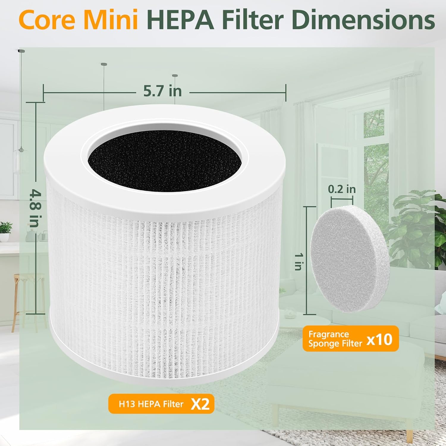 Thumbnail 5 de LEVOIT Core Mini replacement filter 2 pack