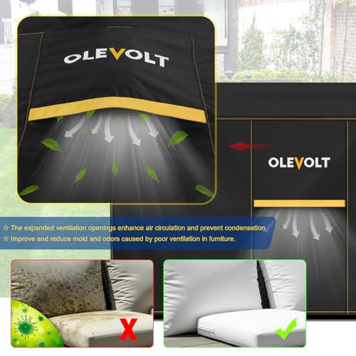 Thumbnail 3 de Housse pour table de jardin OLEVOLT – protection extérieure Oxford 420D 150x90x74 cm