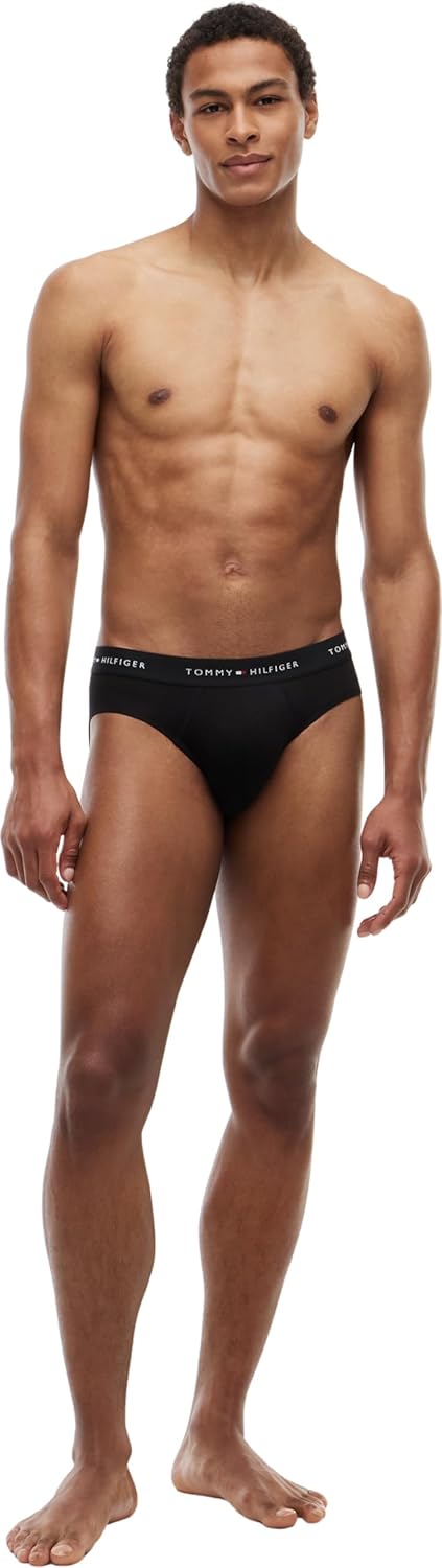 Thumbnail 4 de Tommy Hilfiger Herren 3er Pack Unterhosen Hip Briefs mit Logobund