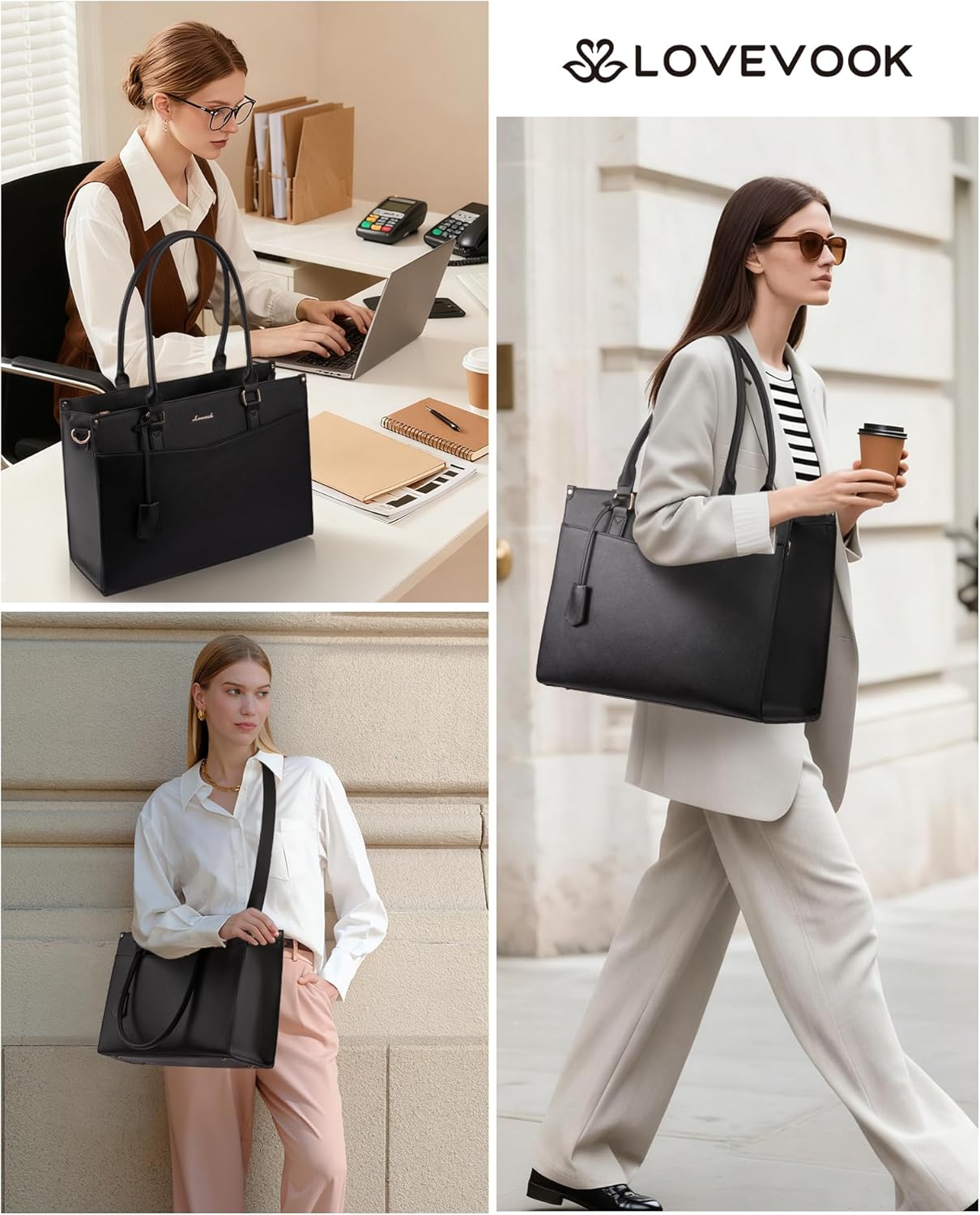 Thumbnail 1 de LOVEVOOK Laptoptasche Damen 2-in-1