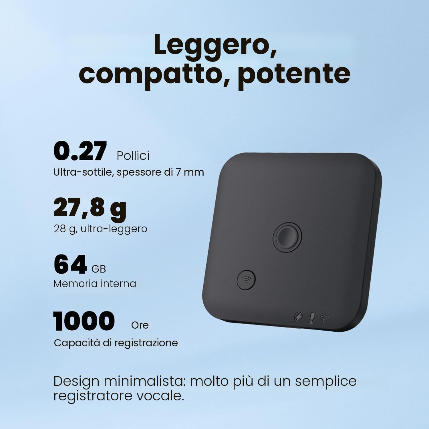 Thumbnail 4 de SOXOI Registratore Vocale AI 64GB