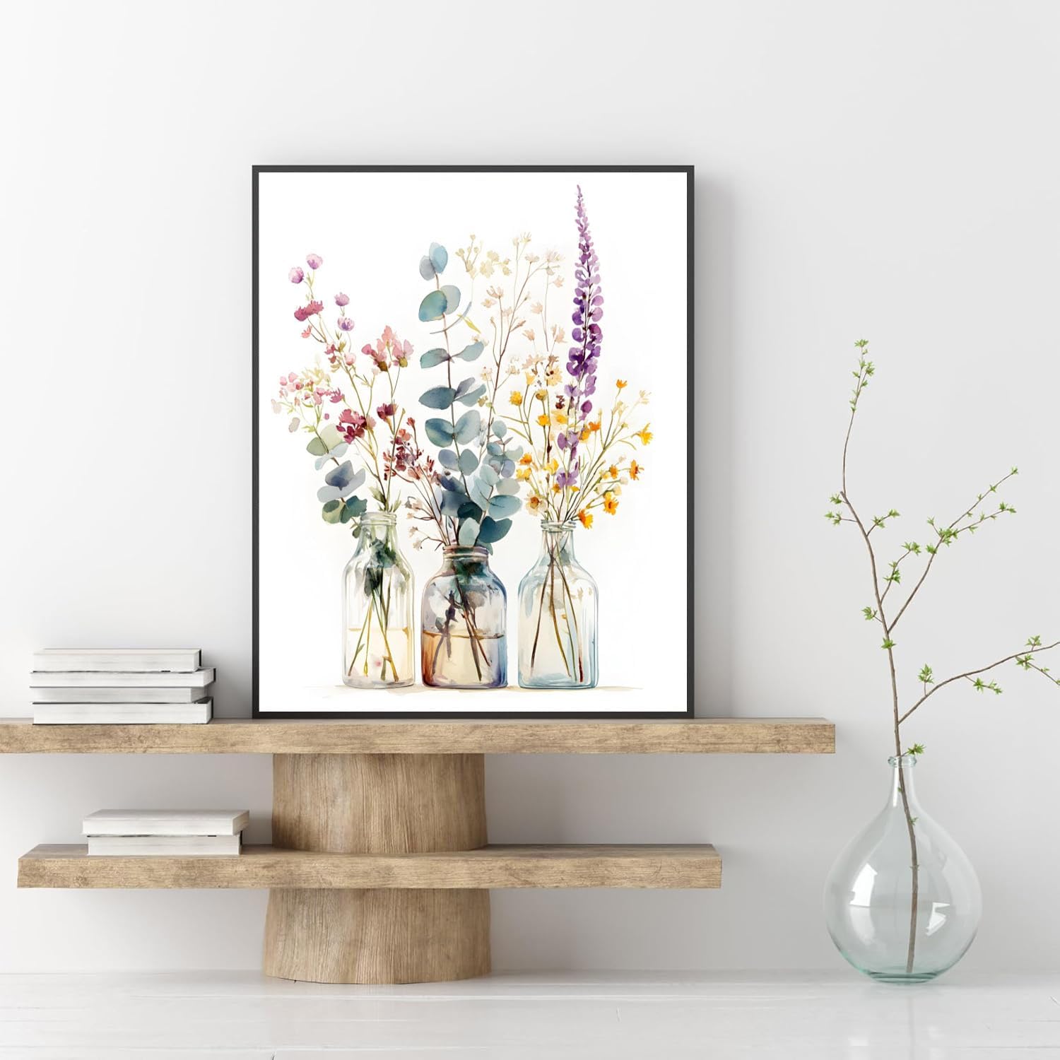 Detalle 2 de ShengDexin Malen nach Zahlen Erwachsene Blumen – DIY Paint by Numbers Set (40 x 50 cm)