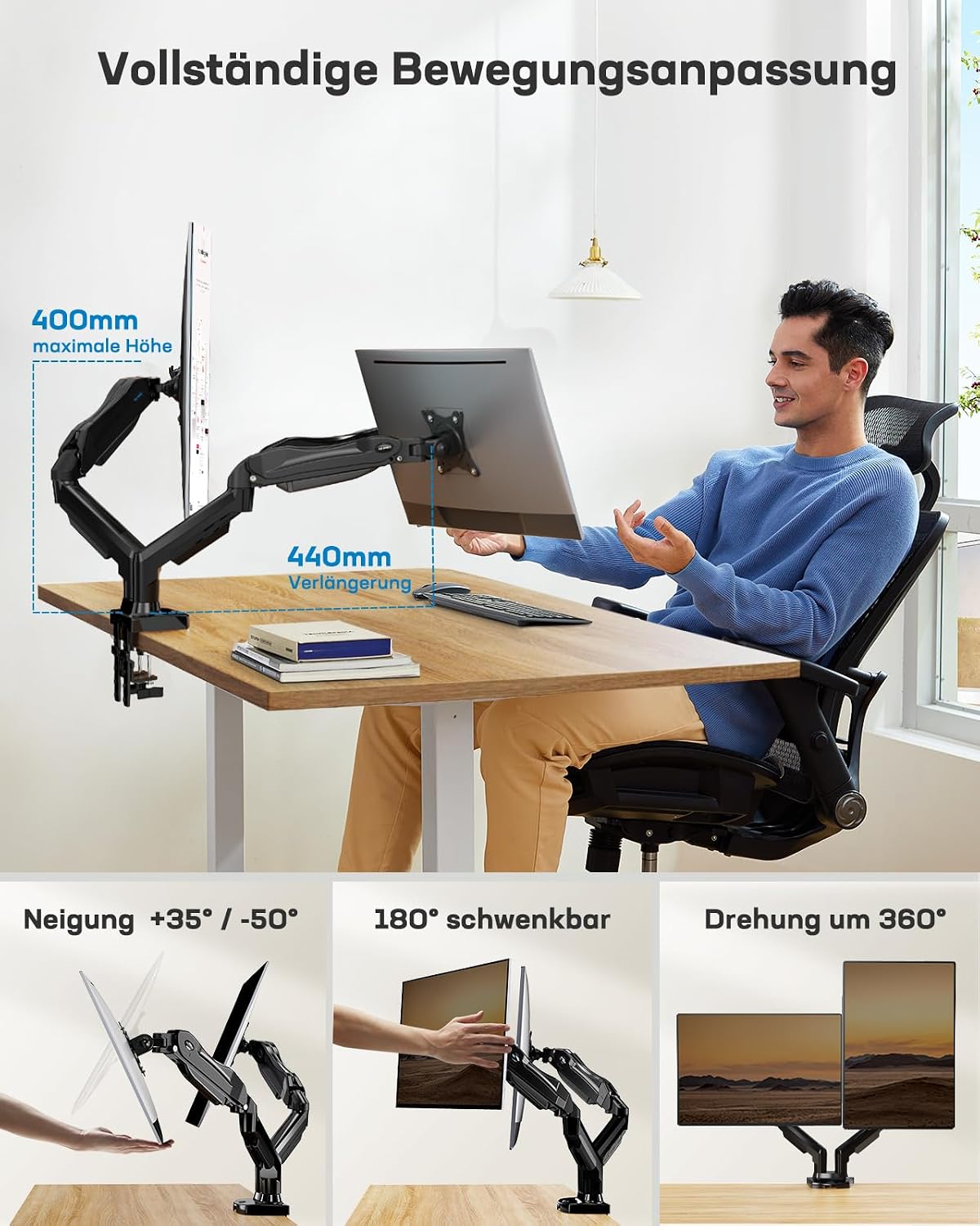 Detalle de HUANUO Monitor Halterung 13–32 Zoll 🖥