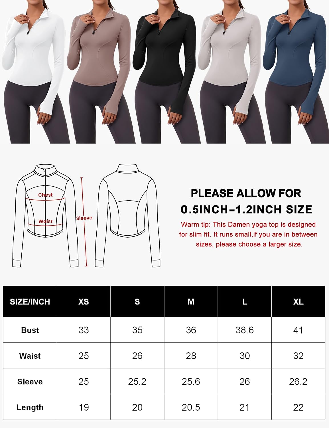 Thumbnail 5 de Rapbin Damen Langarm 1/4 Reißverschluss Sportshirt
