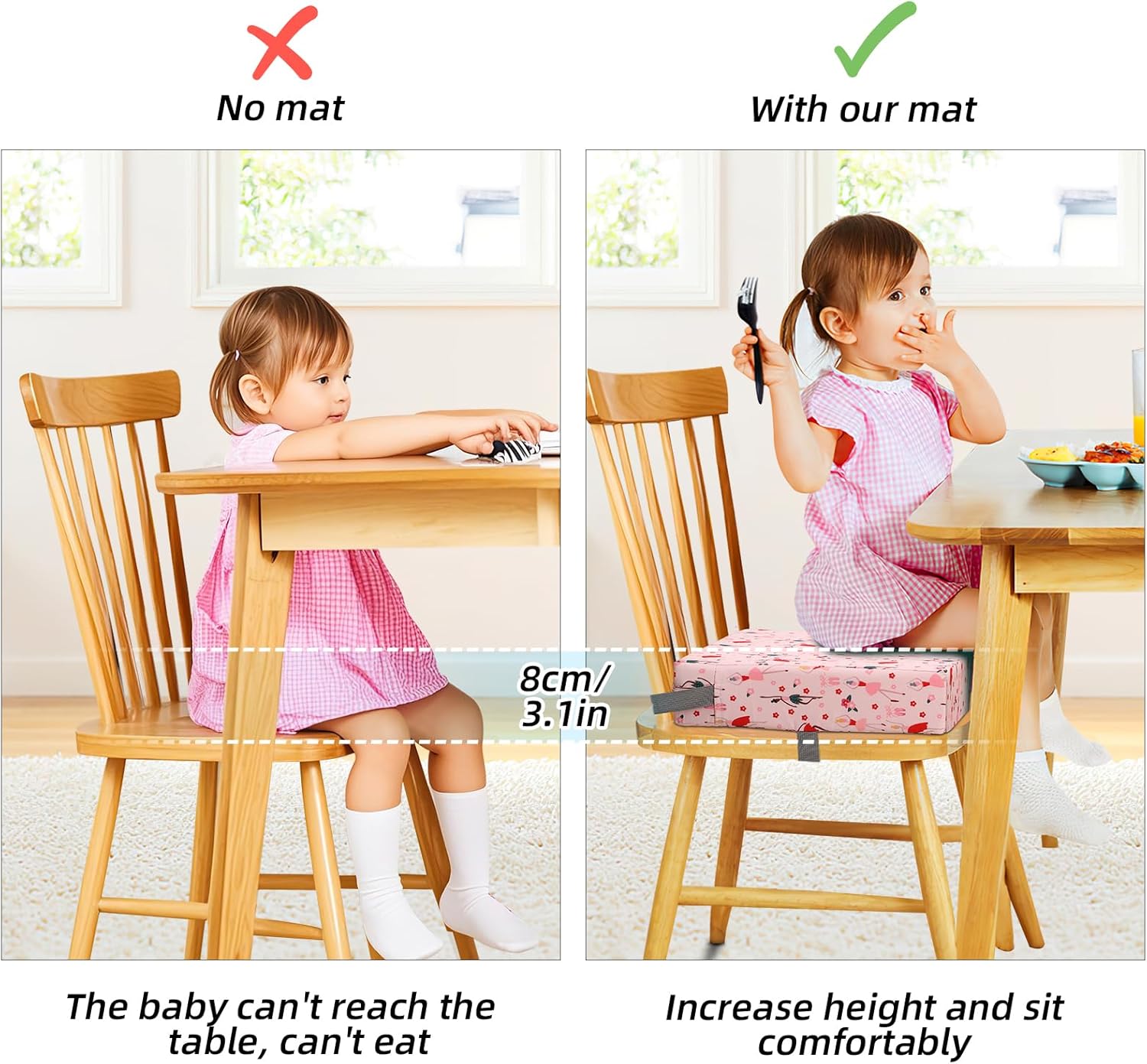 Thumbnail 1 de Zicac Booster Seat Dining Chair — Portable Toddler Booster Cushion for Dining Table