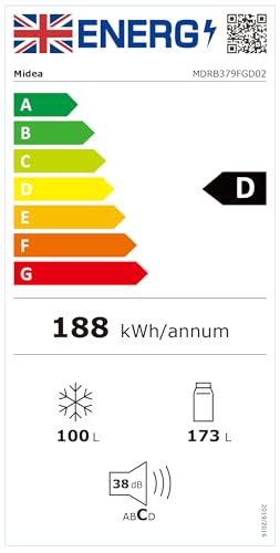 Thumbnail 9 de Midea MDRB379FGD02 273L Frost Free Fridge Freezer with Inverter Compressor