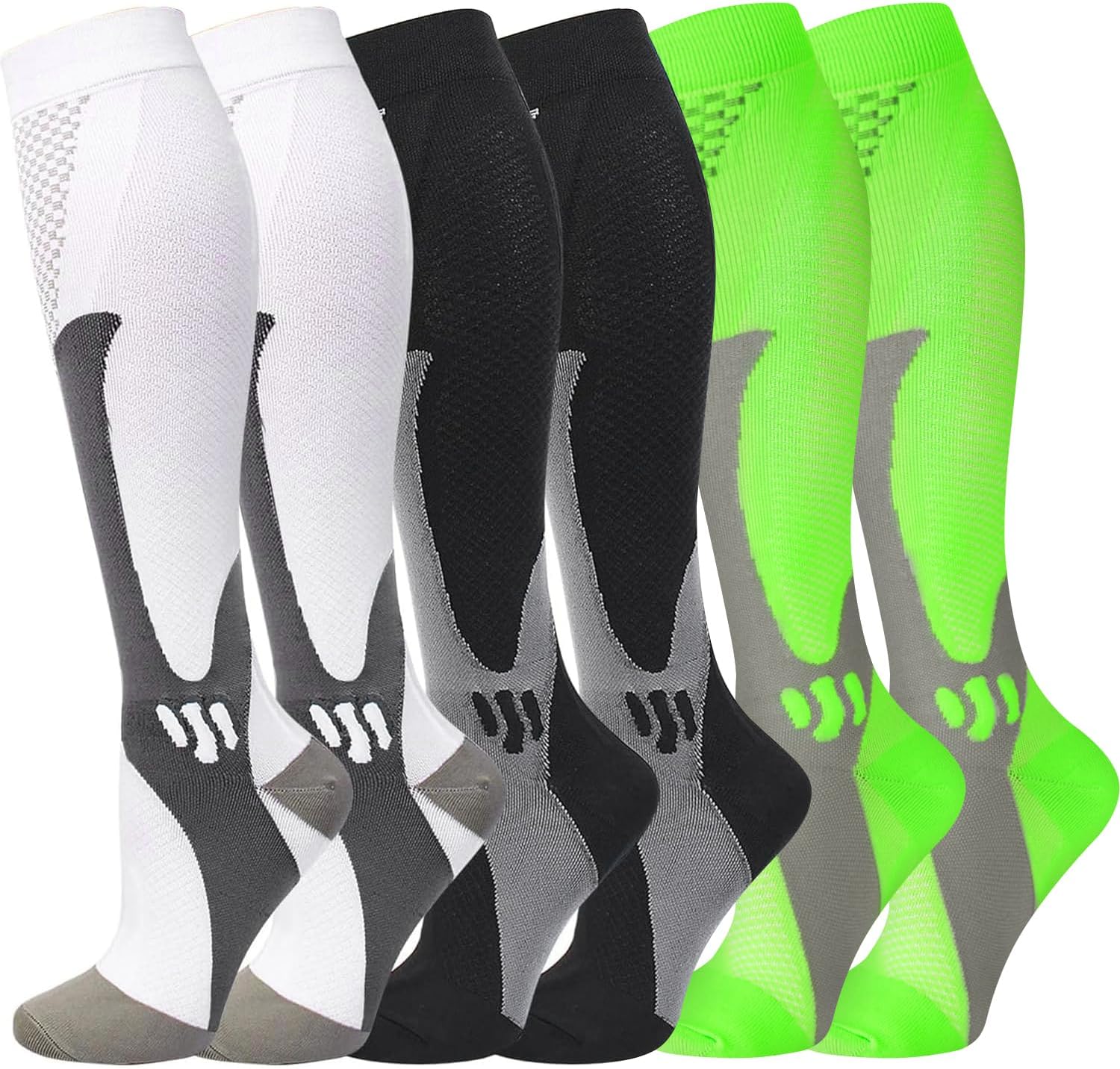 Detalle 2 de Gcbiger Compression Socks 20–30 mmHg (3 Pairs)