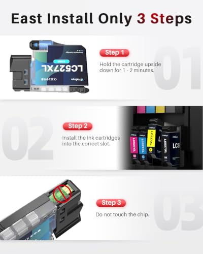 Detalle 2 de Halloya LC527XL multipack di cartucce d’inchiostro per Brother, chip aggiornato
