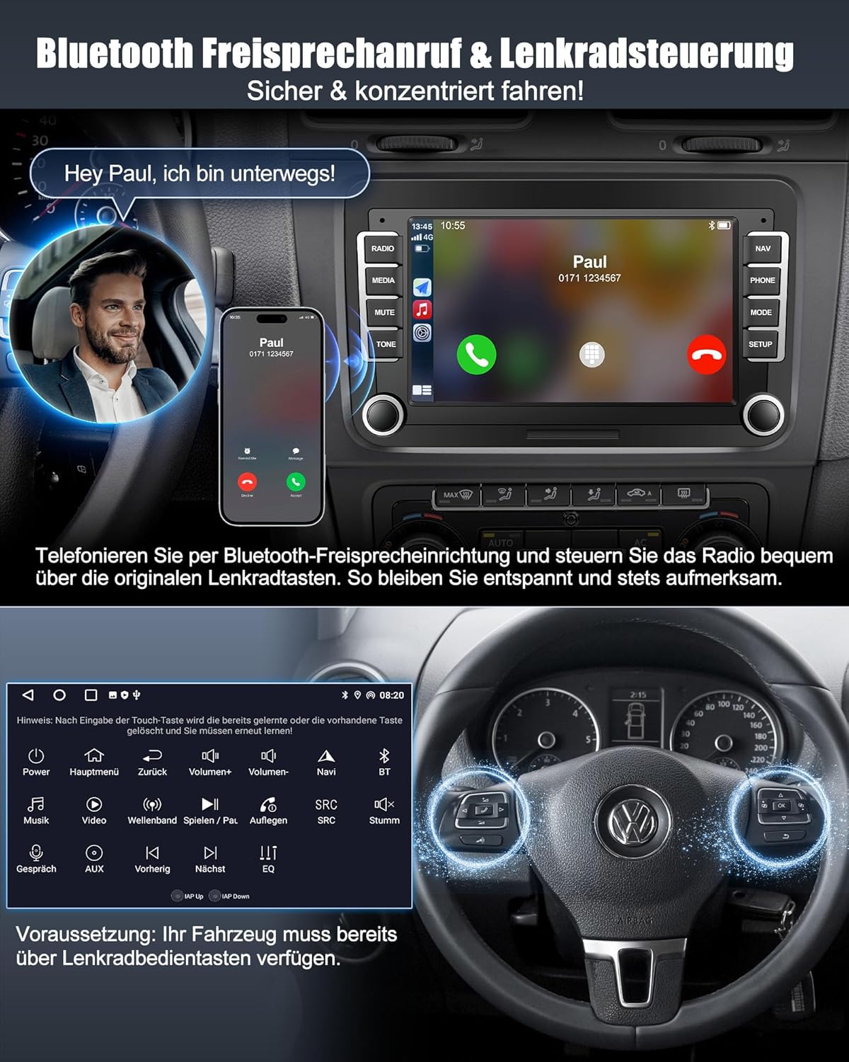 Thumbnail 3 de Lehwey 2Din Android 14 Autoradio 7 Zoll