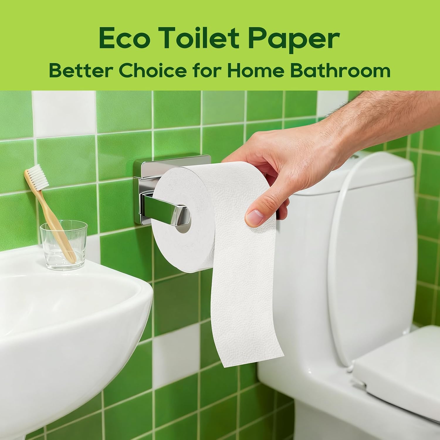 Detalle de ECOLipak Bamboo Toilet Paper – 24 Double Rolls, Septic Safe, 2-Ply, Tree-Free