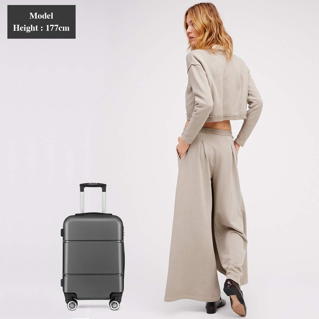 Thumbnail 2 de Kono 20-inch Hard Shell Cabin Suitcase, 33L ABS, Grey