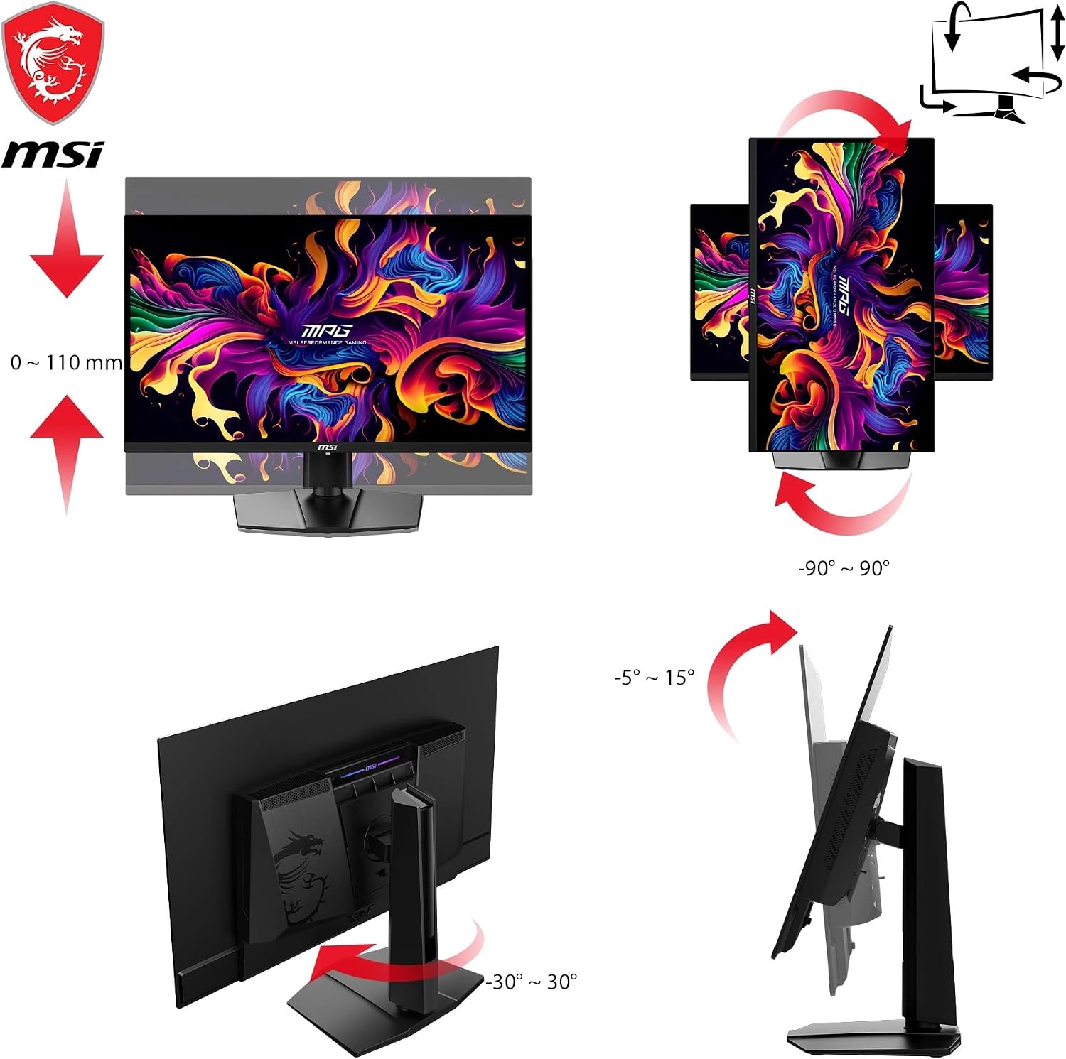 Thumbnail 4 de MSI MPG 321URX QD-OLED 31.5in 4K gaming monitor