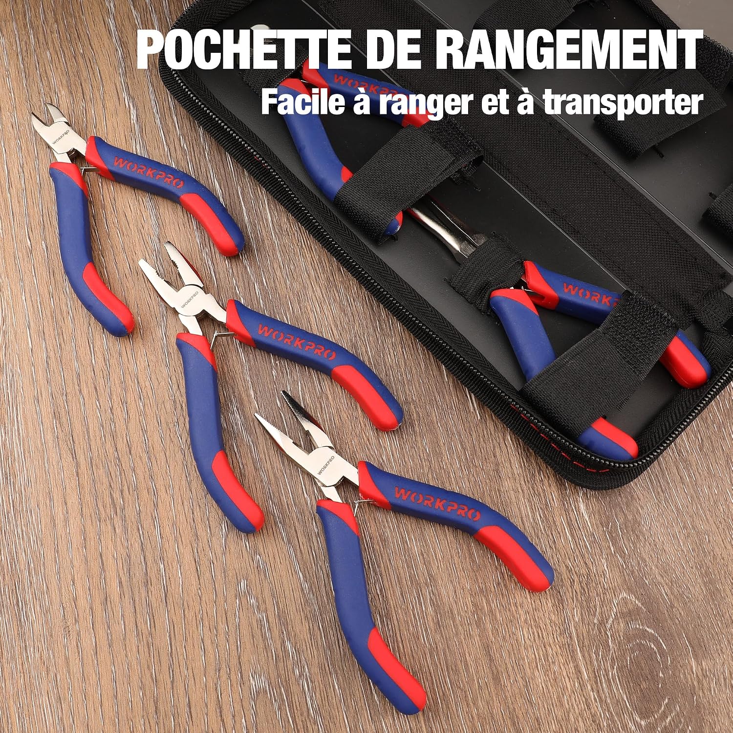 Thumbnail 4 de WORKPRO Jeu de mini pinces 5 pièces 🛠