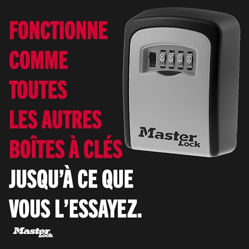 Detalle 2 de Master Lock Boîte à clés sécurisée avec fixation murale – Extérieur, 11,9 x 8,5 x 3,6 cm