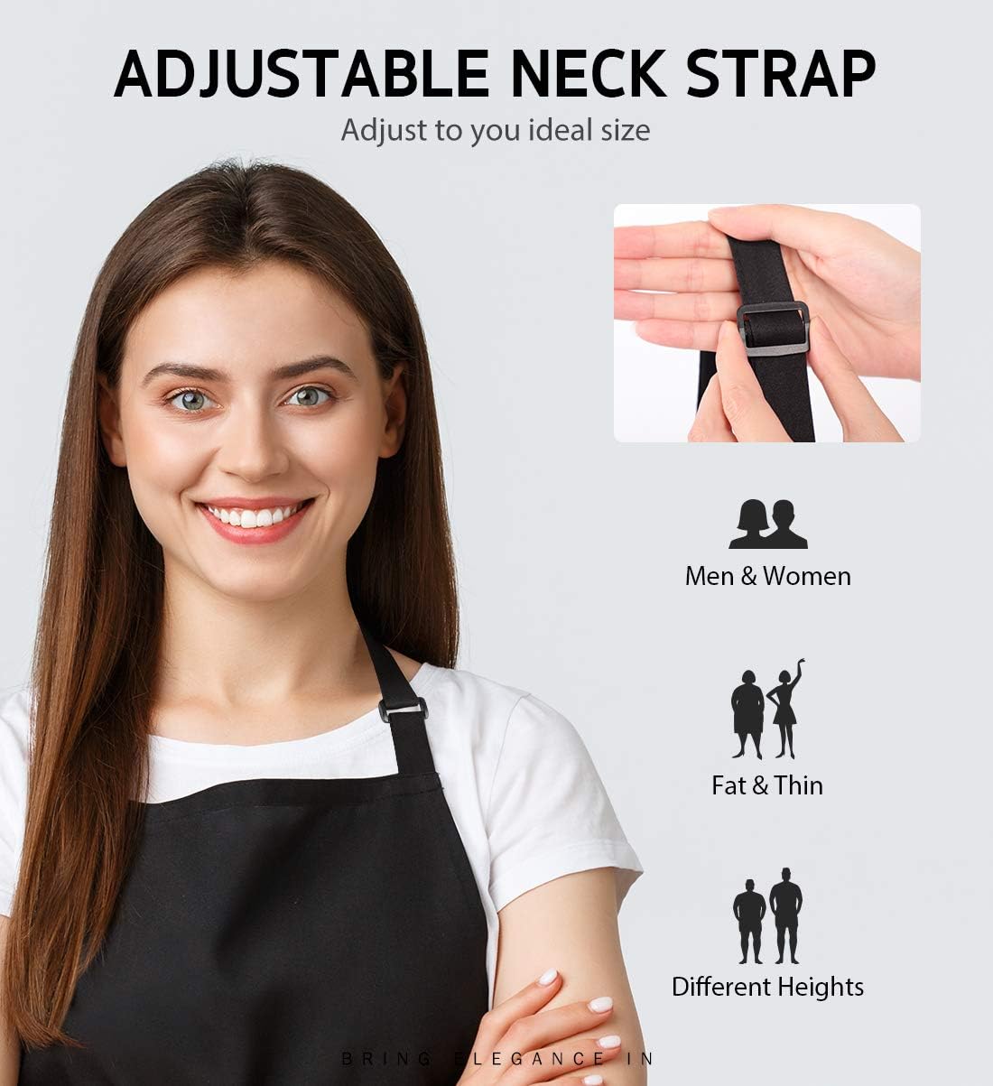 Thumbnail 4 de Syntus Adjustable Bib Apron 26.77×33.07 in