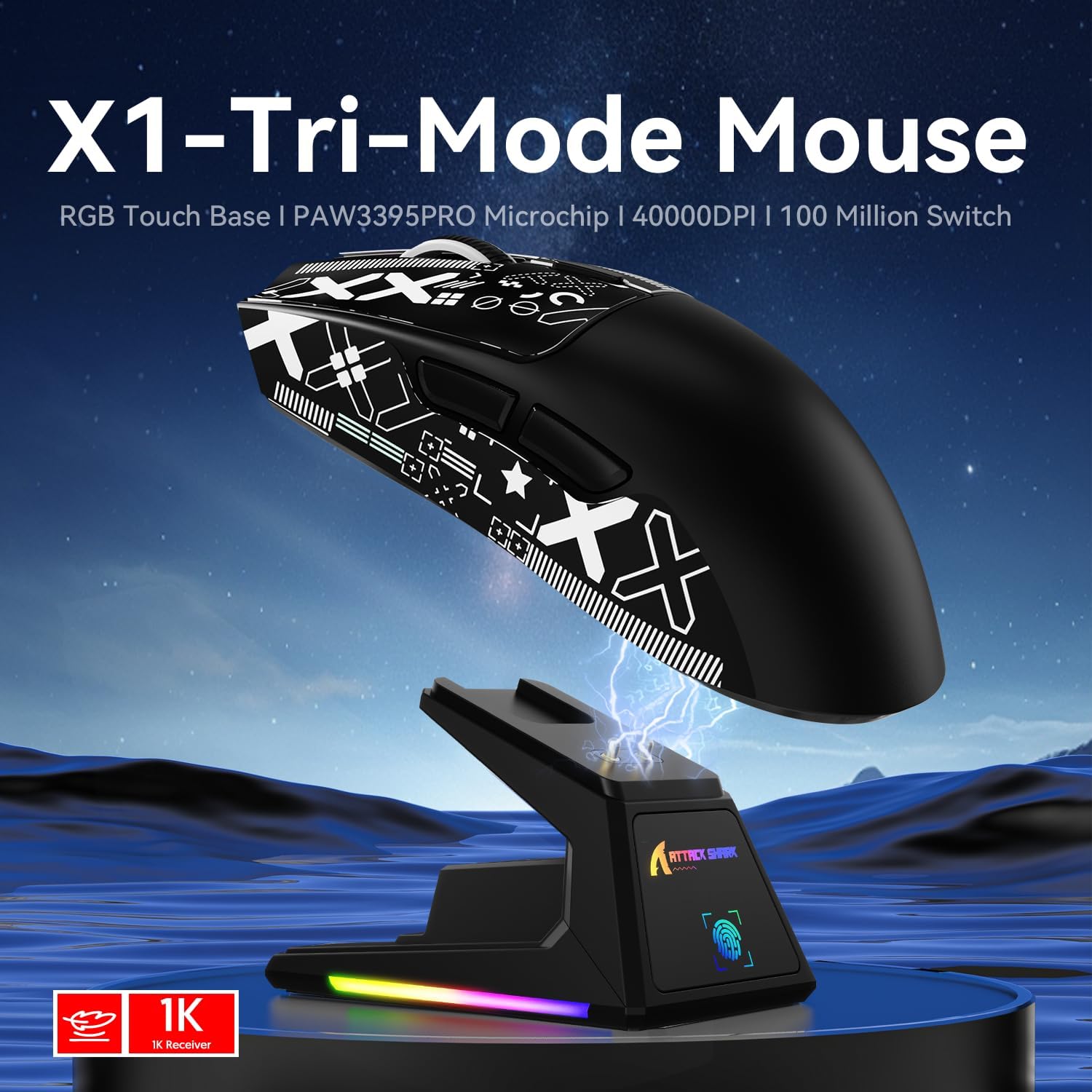 Thumbnail 1 de Attack Shark X1 Gaming Mouse 40000 DPI