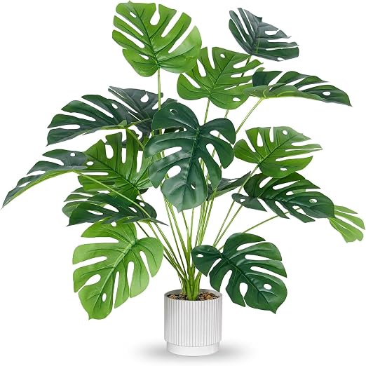 Laelfe Planta Artificial Monstera 75cm con Maceta