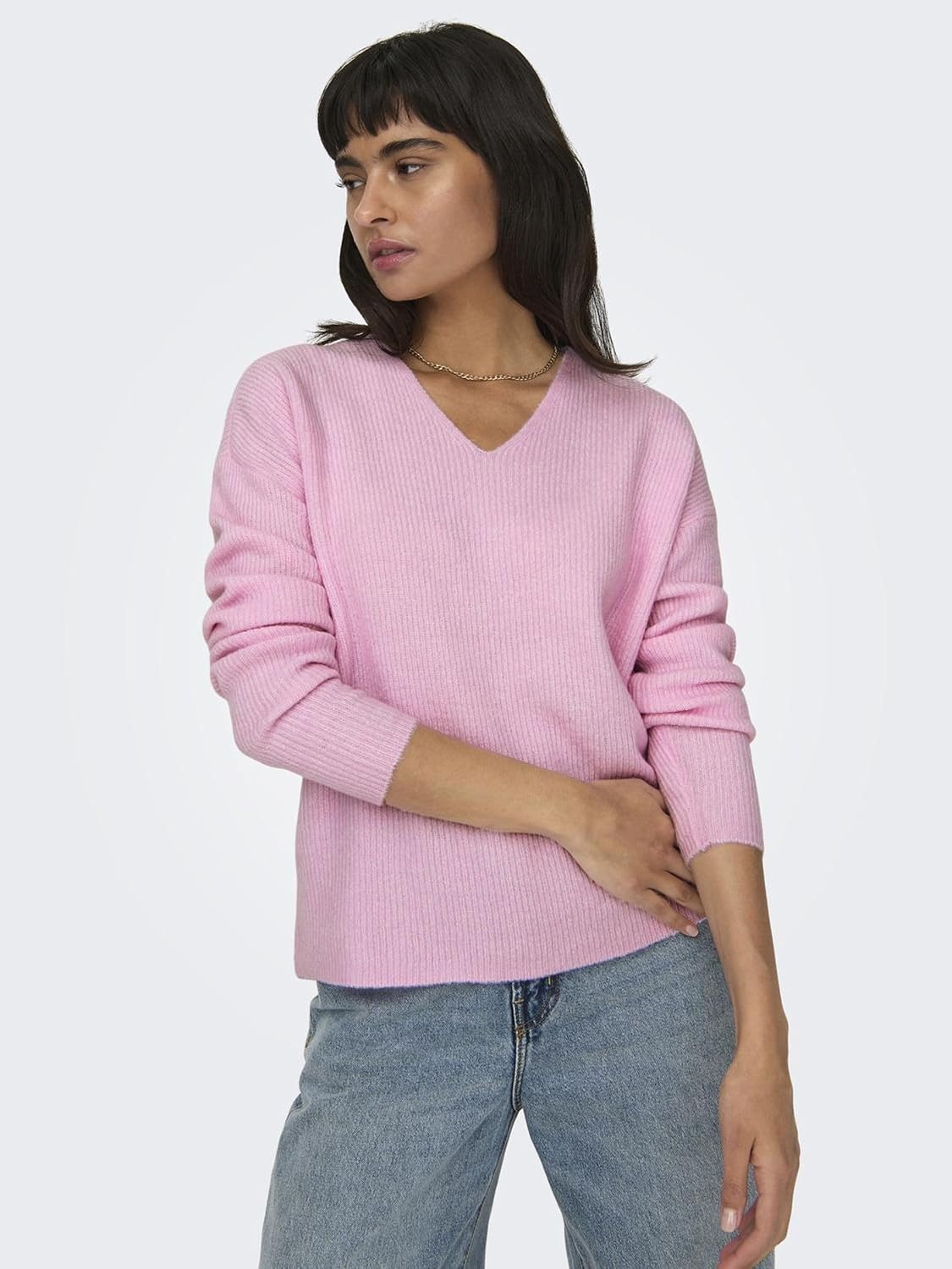 Detalle de ONLY Female Strickpullover ONLCAMILLA mit V-Ausschnitt (Regular Fit)