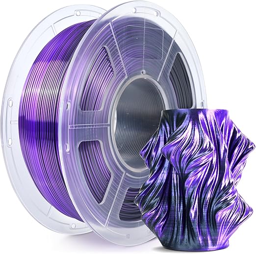 Detalle de SUNLU Silk PLA Plus 3D Filamento 🌈 Doble Color 1.75mm 1kg