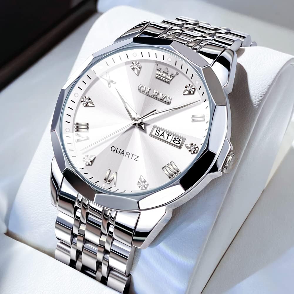 Thumbnail 4 de OLEVS Watch for Men Two Tone Blue 3ATM
