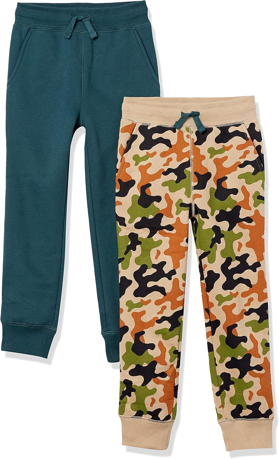 Detalle de Amazon Essentials Pantaloni Sportivi Jogger in Pile per Bambini e Ragazzi – vestibilità ampia, comfort quotidiano