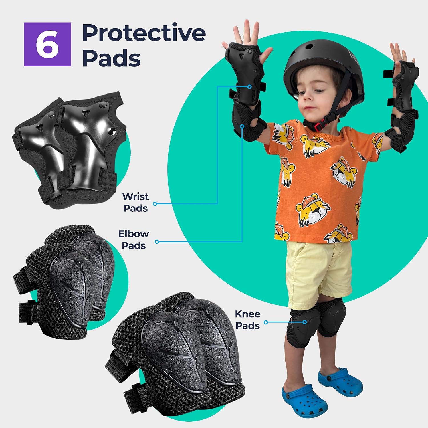 Thumbnail 3 de Niftii Kids Helmet with Pads: Adjustable Multi-Sport Safety Gear for 3–15 Years