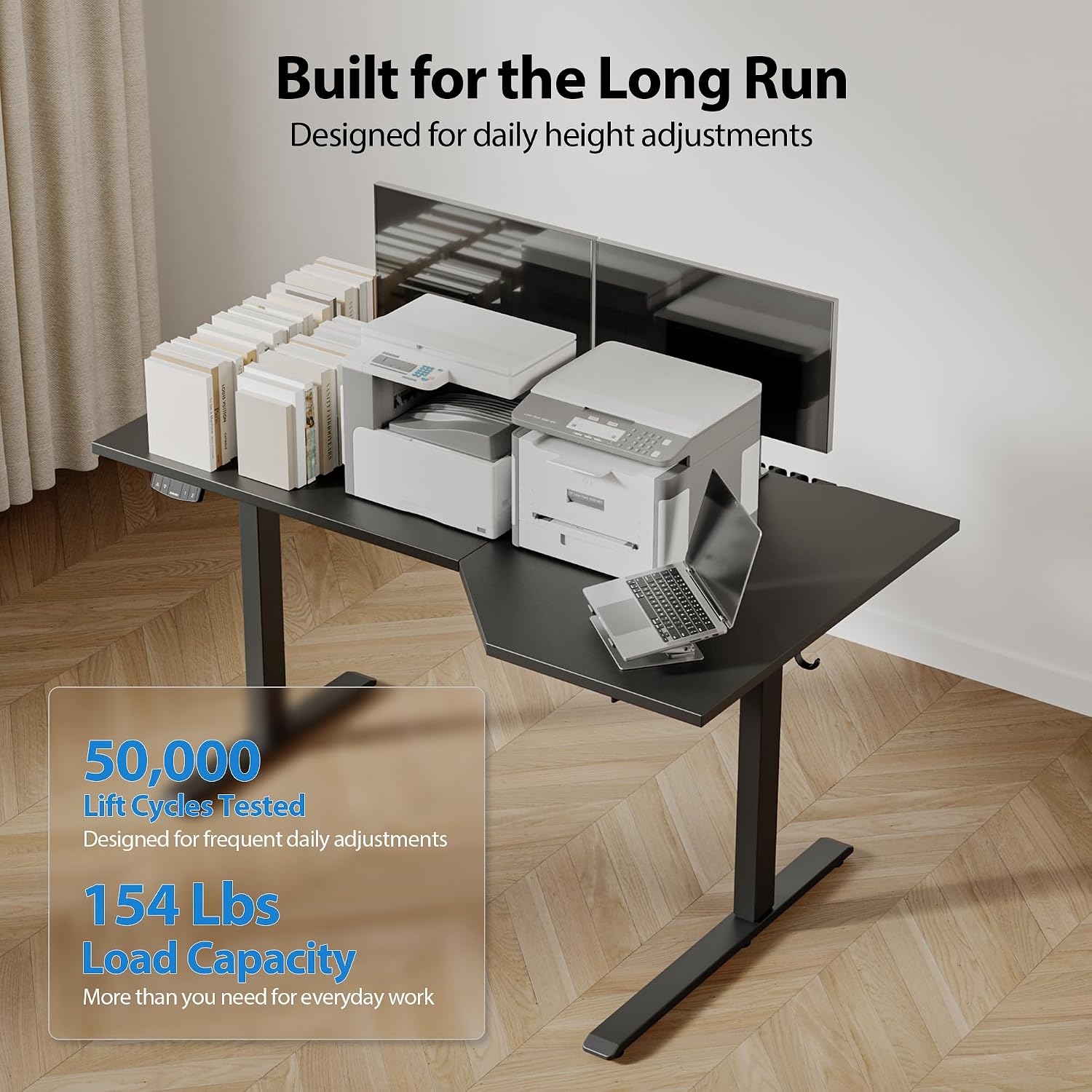 Thumbnail 6 de Agilestic Electric Standing Desk L-Shaped 55"