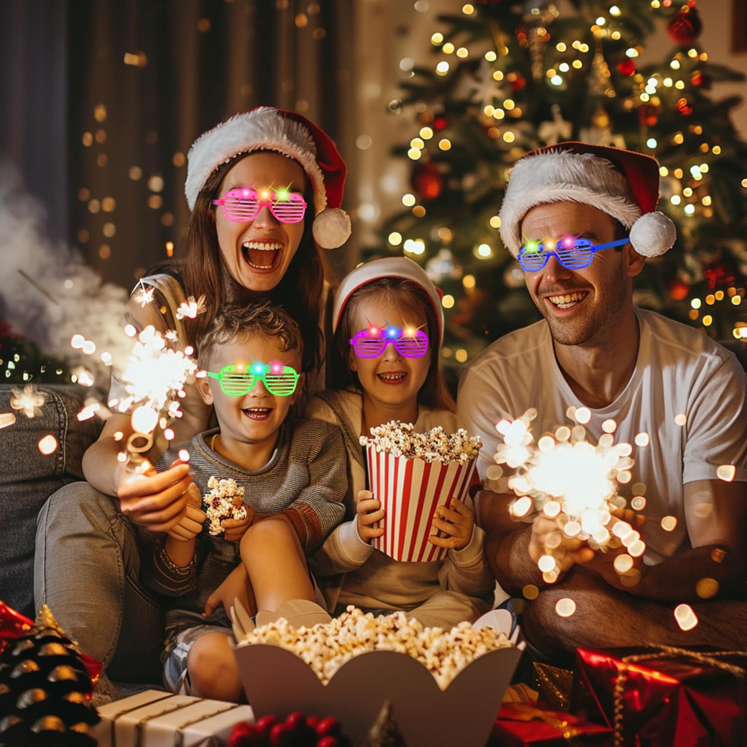 Thumbnail 3 de Zaaaslsm 40-Pack LED Glow Glasses (Light-Up, Fast Blinking) for Parties & Events