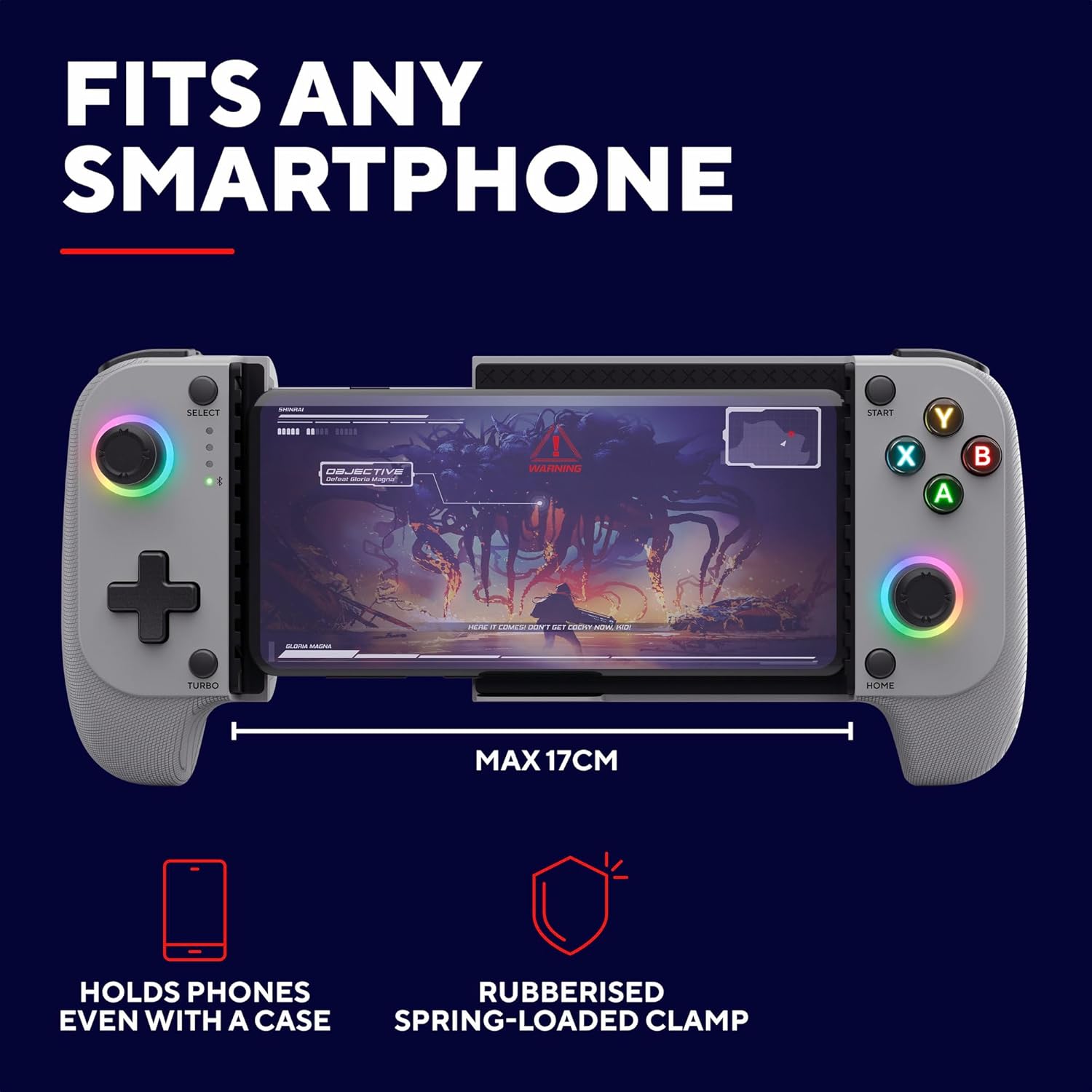 Thumbnail 4 de Trust GXT 735G Mylox Bluetooth Mobile Gaming Controller (Grey) for iPhone, Android, PS5 & Xbox remote play