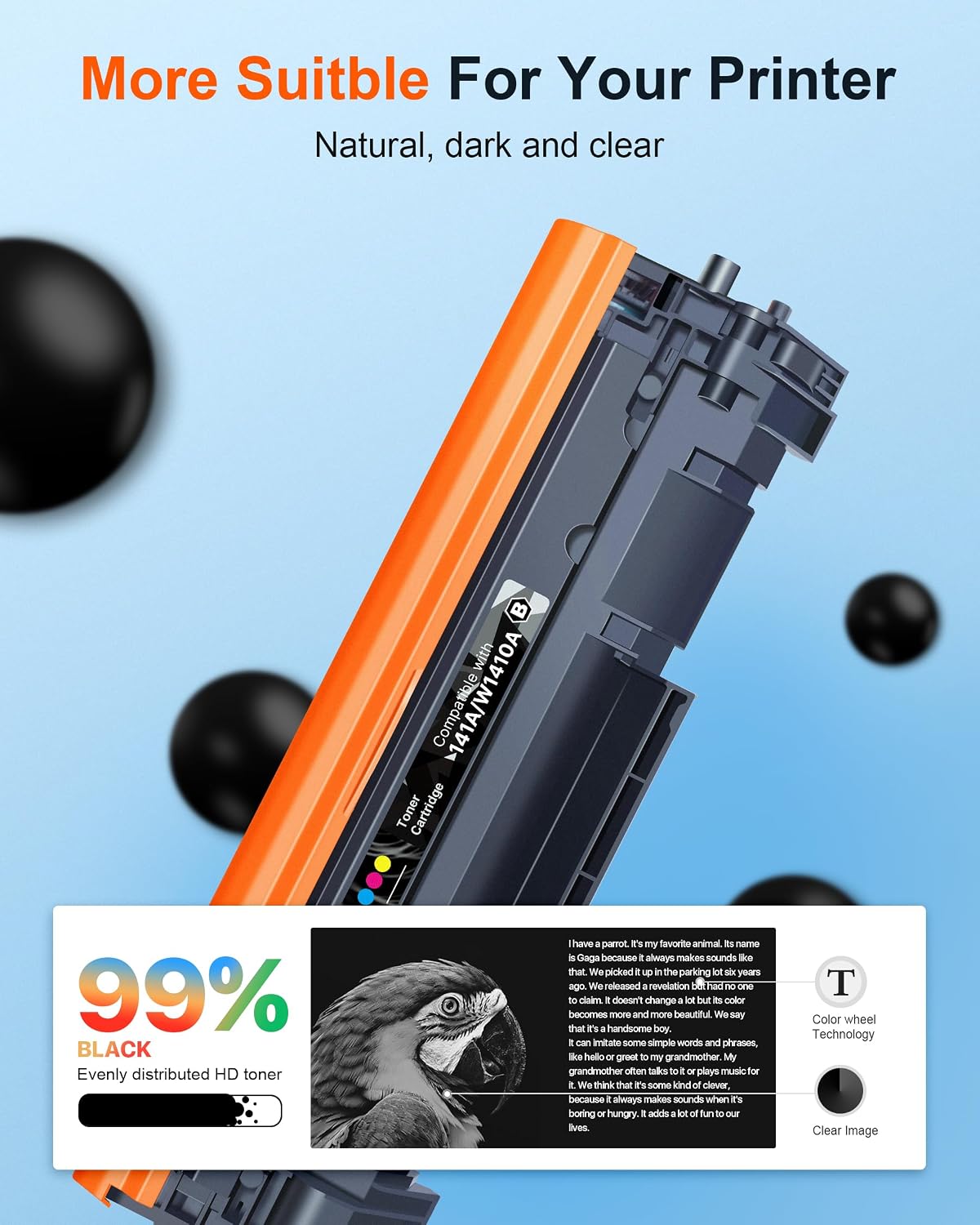 Detalle de E-Z Ink Pro Black Toner Cartridge W1410A