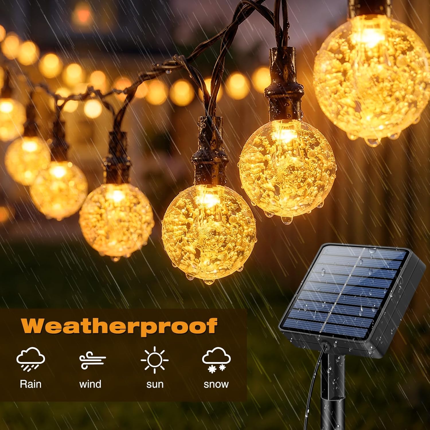 Thumbnail 3 de litogo Solar Lichterkette Außen 15 m