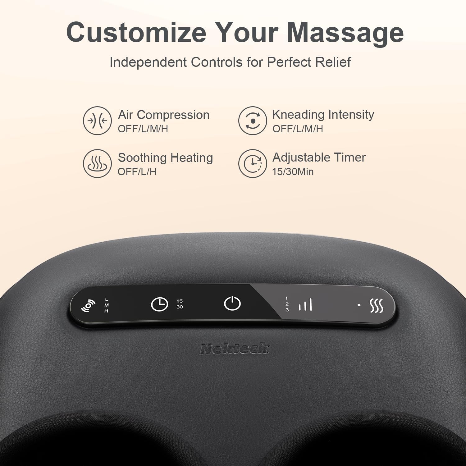 Thumbnail 1 de Nekteck Massaggiatore per piedi con calore: shiatsu, compressione d'aria e 3 programmi di massaggio