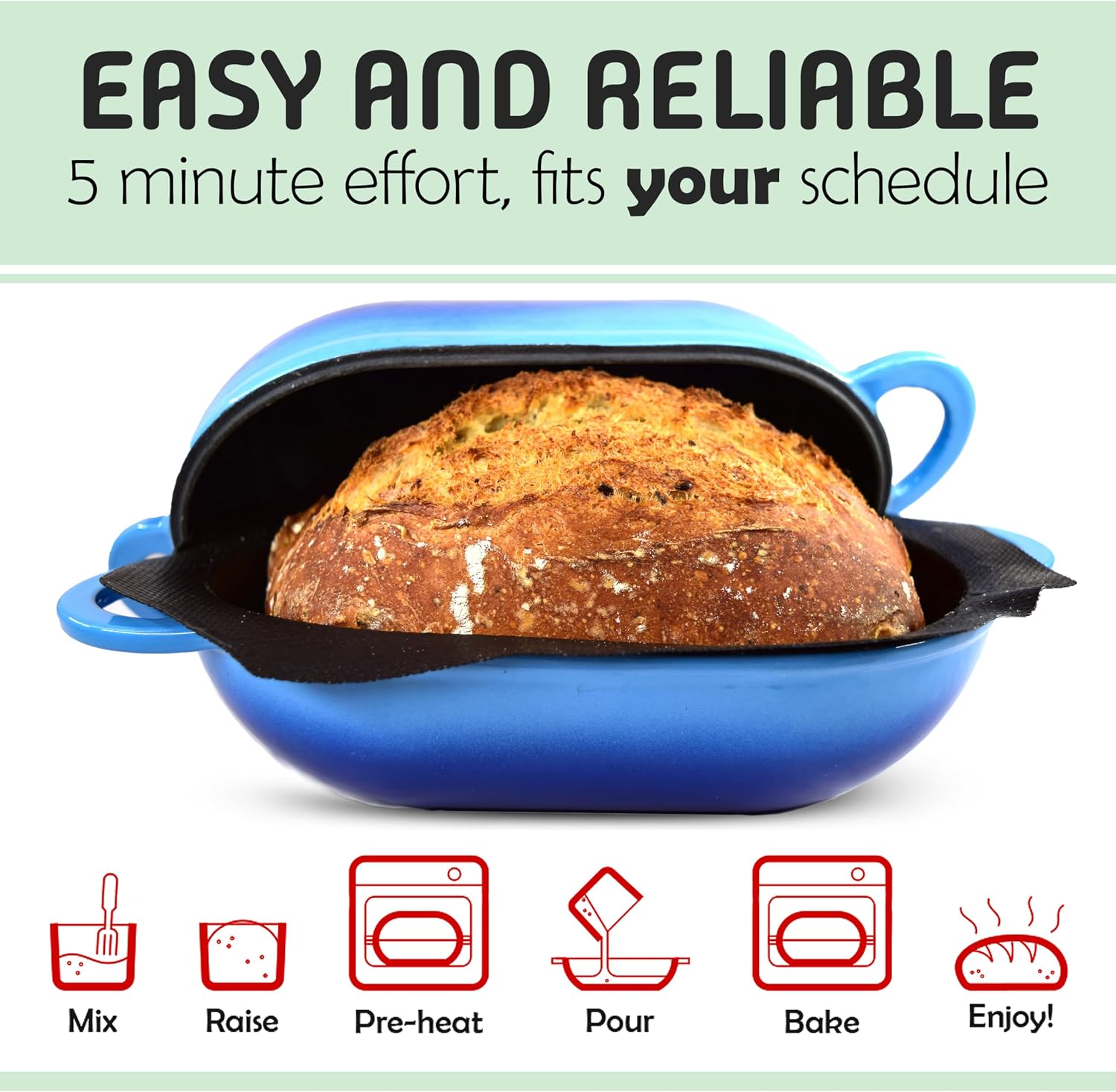Detalle 2 de LoafNest No-Knead Bread Kit with 2 qt 🍞