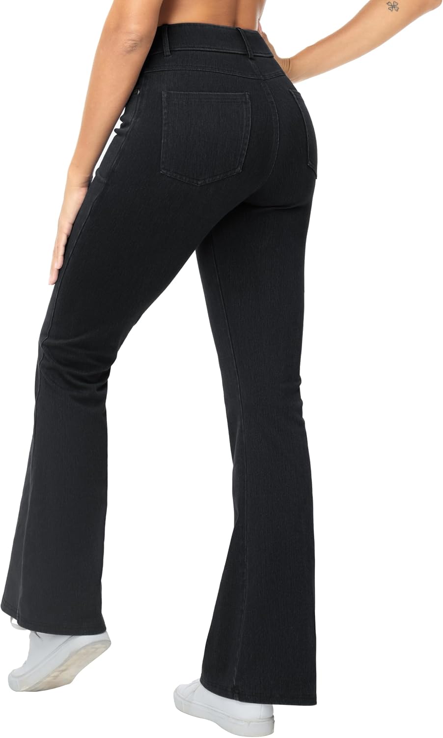 Thumbnail 1 de THE GYM PEOPLE Women's Stretchy Flare Jeans, High Waist, Wide Leg with Pockets