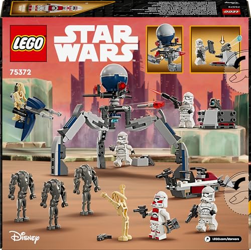 Thumbnail 10 de LEGO 75372 Star Wars Pack de Combat Clone Troopers et Droïdes – Aventurez-vous avec le Speeder Bike