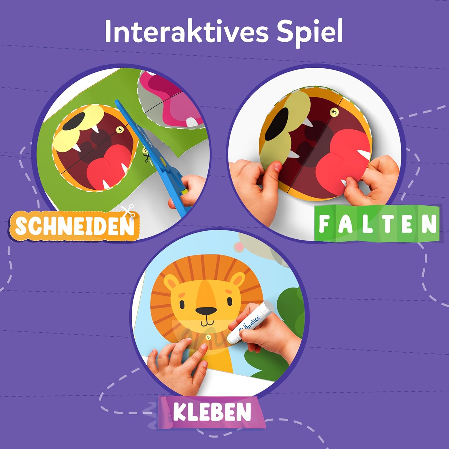 Detalle de Skillmatics Schnippel Spaß: Bastelset zur Förderung von Scherenschnitten für Kinder 3–7