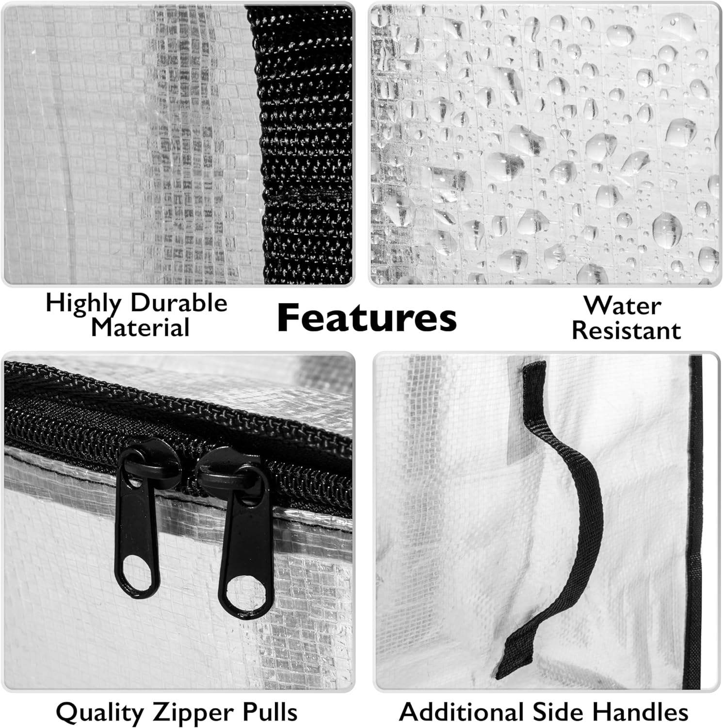 Thumbnail 2 de ClearSpace Oversized Moving Bags (Large, 6-Pack) with Backpack Straps, Zippers & Handles