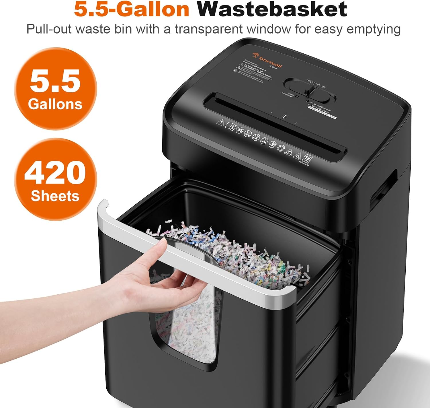 Detalle 1 de Bonsaii 12-Sheet Paper Shredder