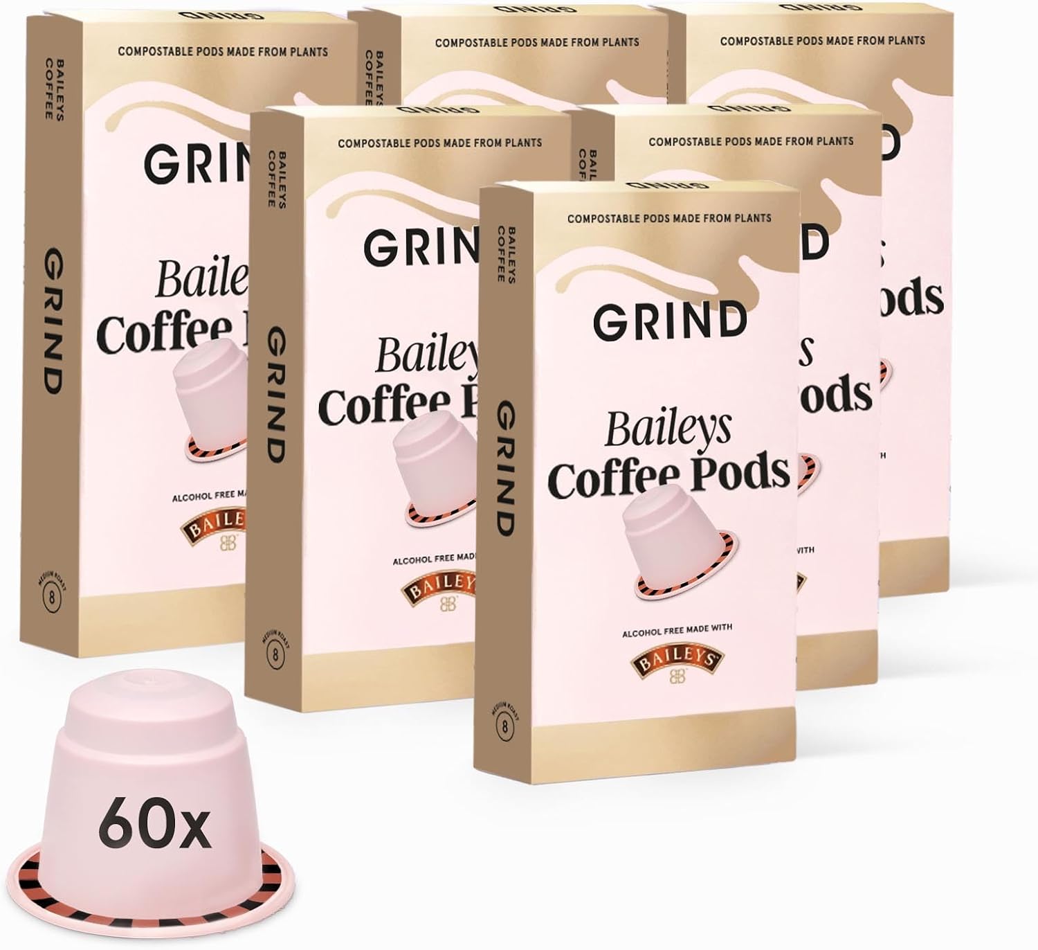 Detalle de Grind Baileys Coffee Pods Pack 60 – 100% Arabica