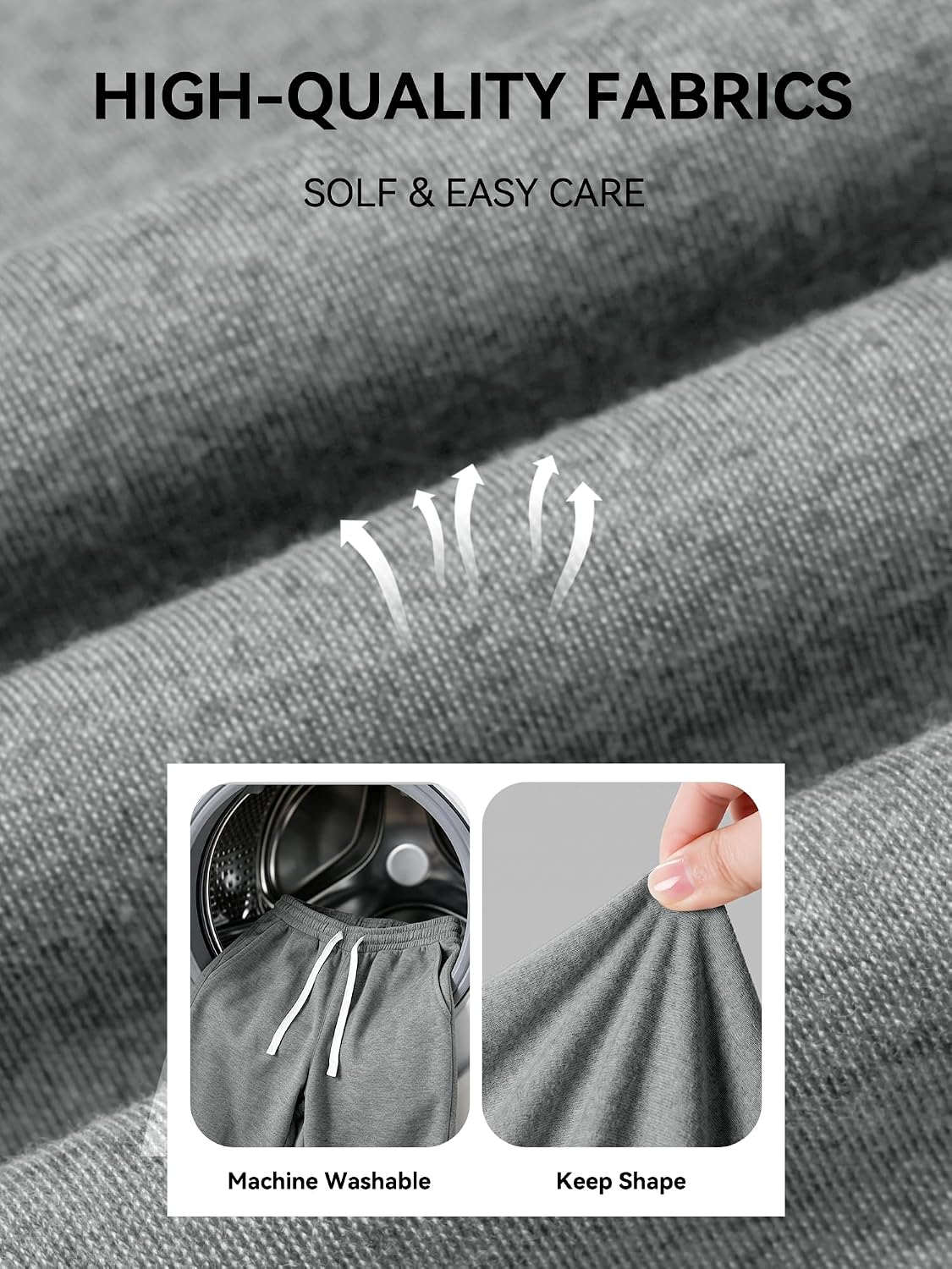 Detalle de JEMLDL Men's Baggy Sweatpants, Polyester Blend