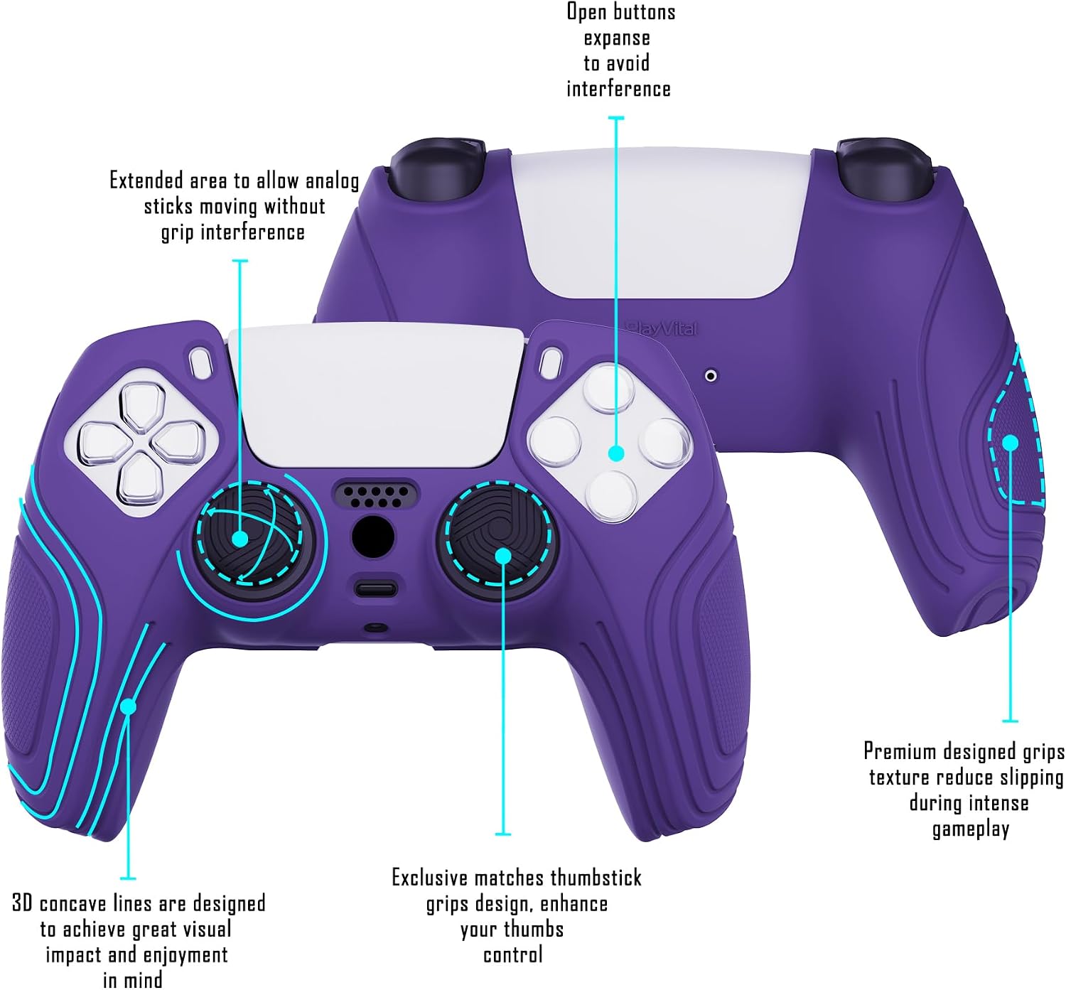 Detalle 2 de eXtremeRate PlayVital PS5 controller skin
