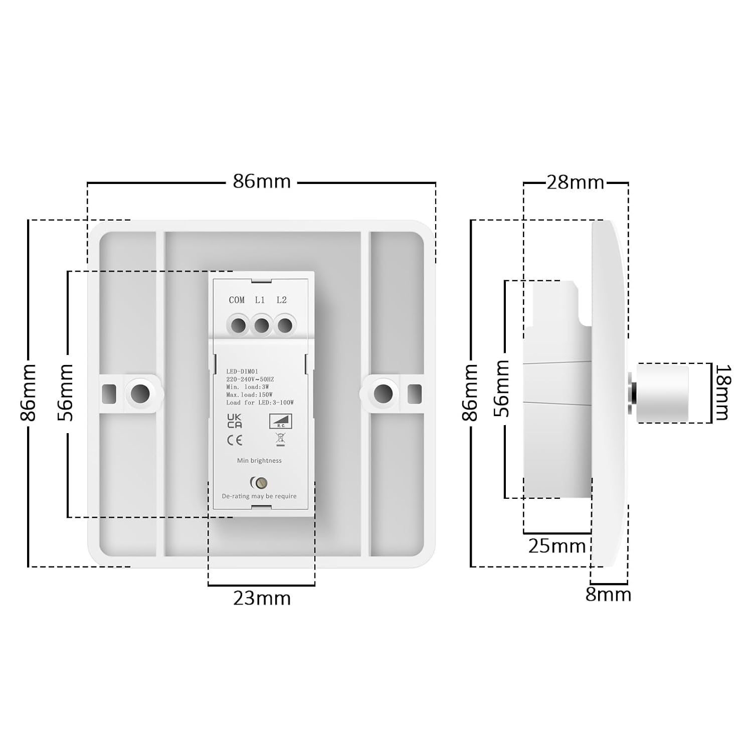 Thumbnail 4 de LED Dimmer Switch 3-100W