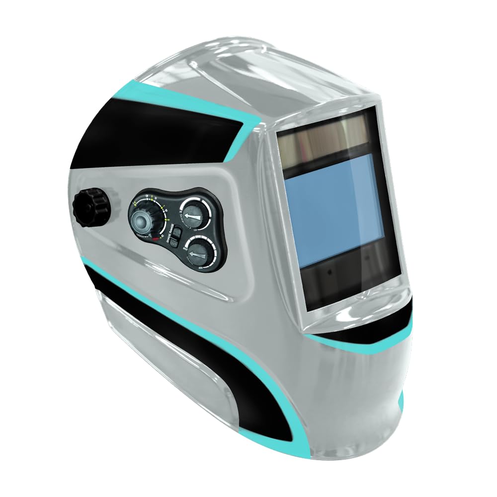 Detalle de GYS Masque de Soudage LCD ERGOTECH+ 3/5-13 G SILVER True Color – Teinte 3/5>13, champ 100x67 mm
