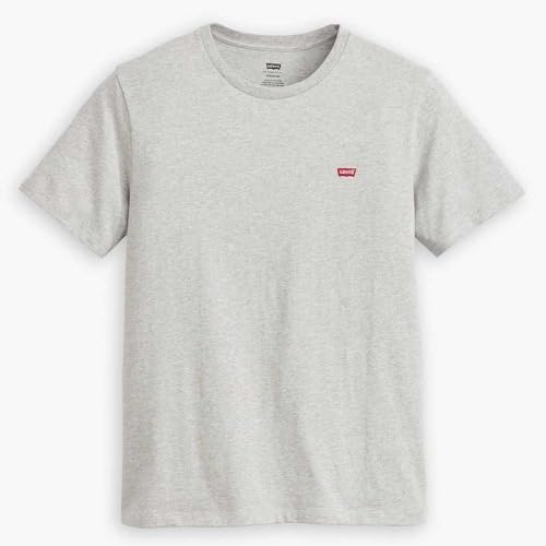 Detalle de Levi's SS Original Housemark Tee – T‑Shirt Homme, gris moyen, coton 100% (M)