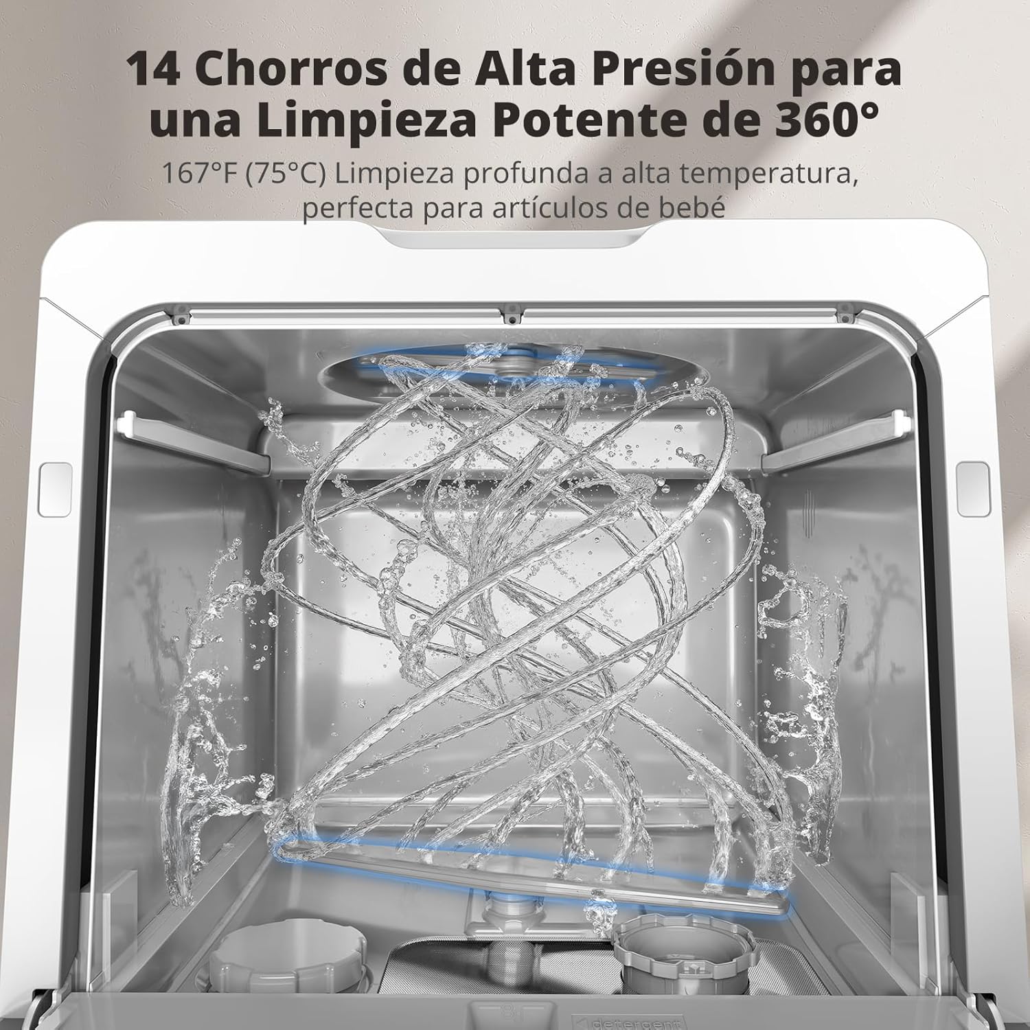 Detalle 2 de AIRMSEN TDQR09 mini lavavajillas 5L