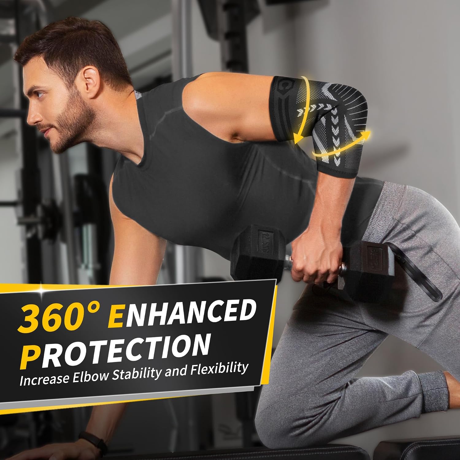 Detalle 1 de CAMBIVO Elbow Support 2-pack compression sleeves