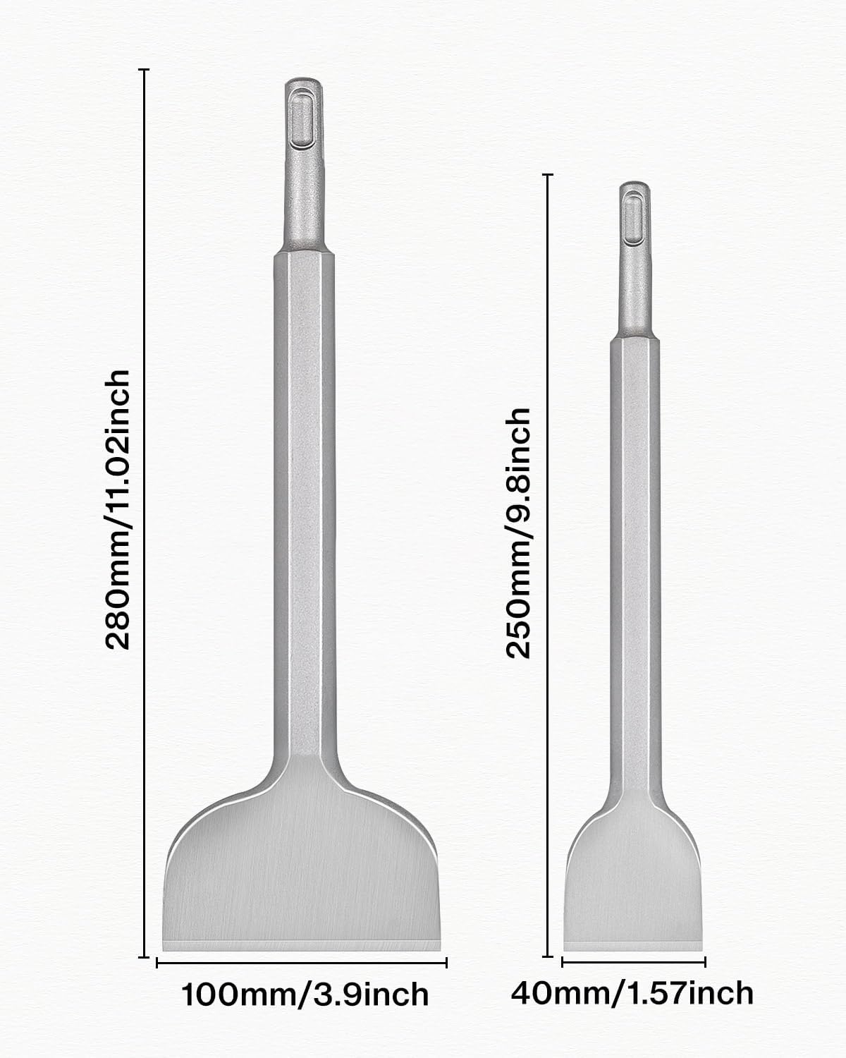 Thumbnail 2 de 2 Pezzi Scalpelli SDS-Plus per Piastrelle Muro – Lytool Scalpello Angolato per Rimuovere Piastrelle e Colla