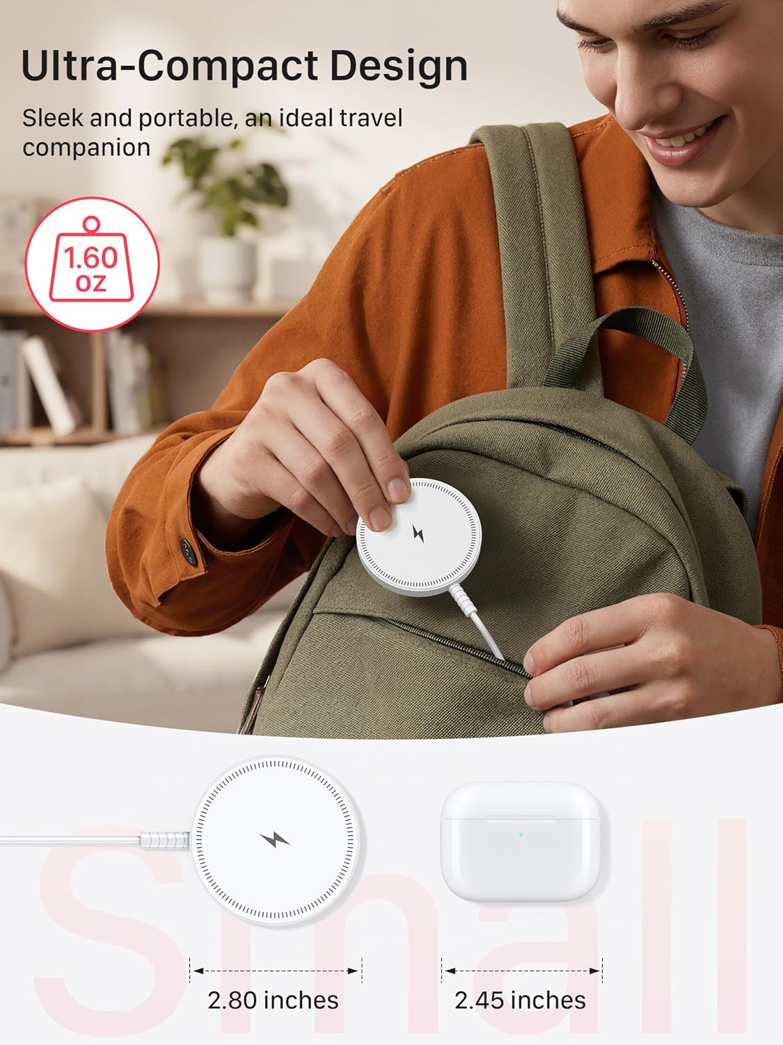 Detalle de LMOYPD MagSafe Charger Magnetic Wireless Charge Pad for iPhone