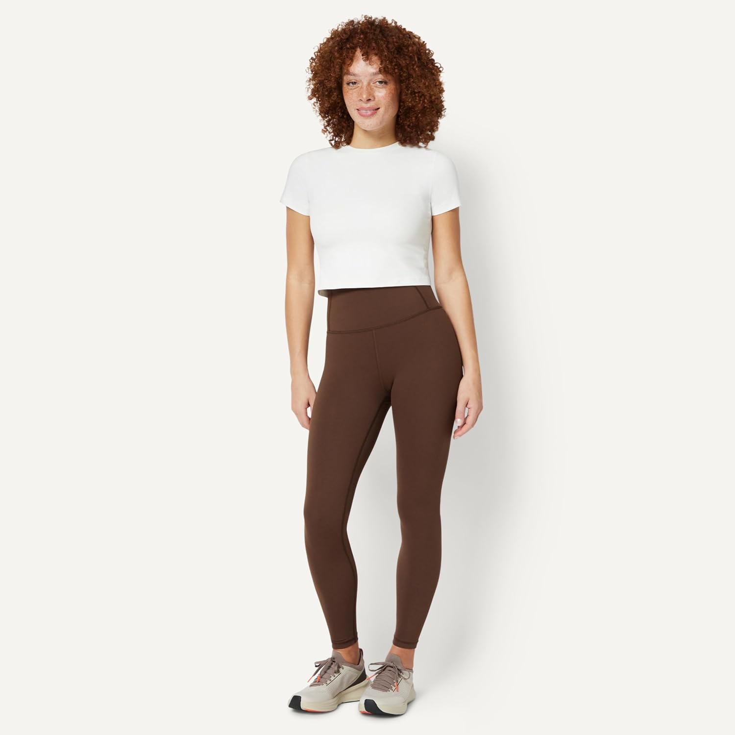Detalle de Amazon Essentials Damen Power Sculpt Leggings 7/8 mit hohem Bund – Innennaht 63,5 cm (DE Größe S)