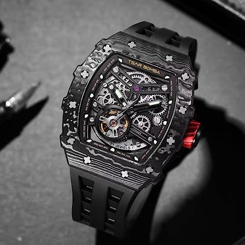 Detalle de TSAR BOMBA TB-8204: Reloj automático masculino en acero 316 con zafiro y movimiento japonés